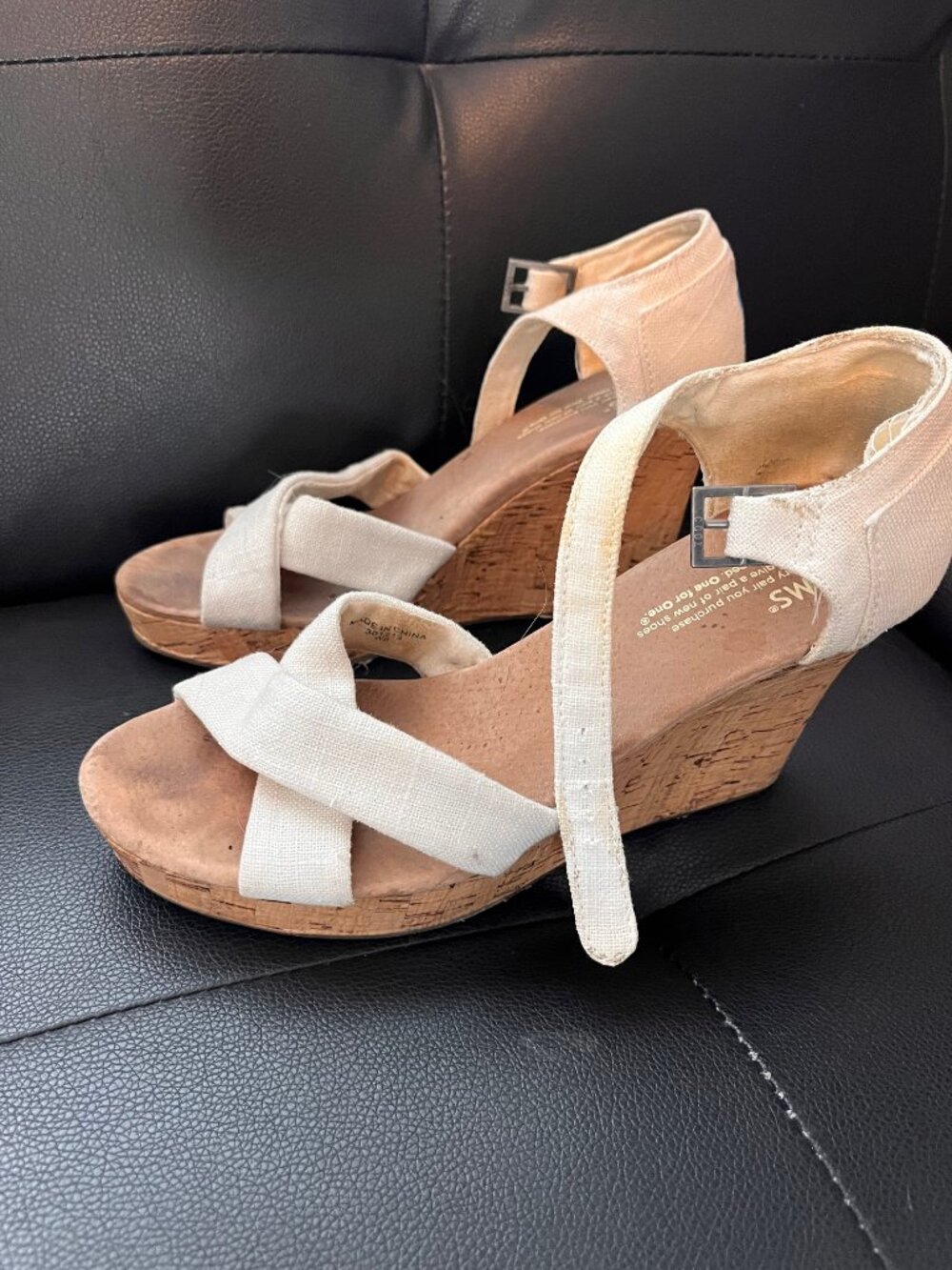 TOMS Wedge Sandals Size 8M